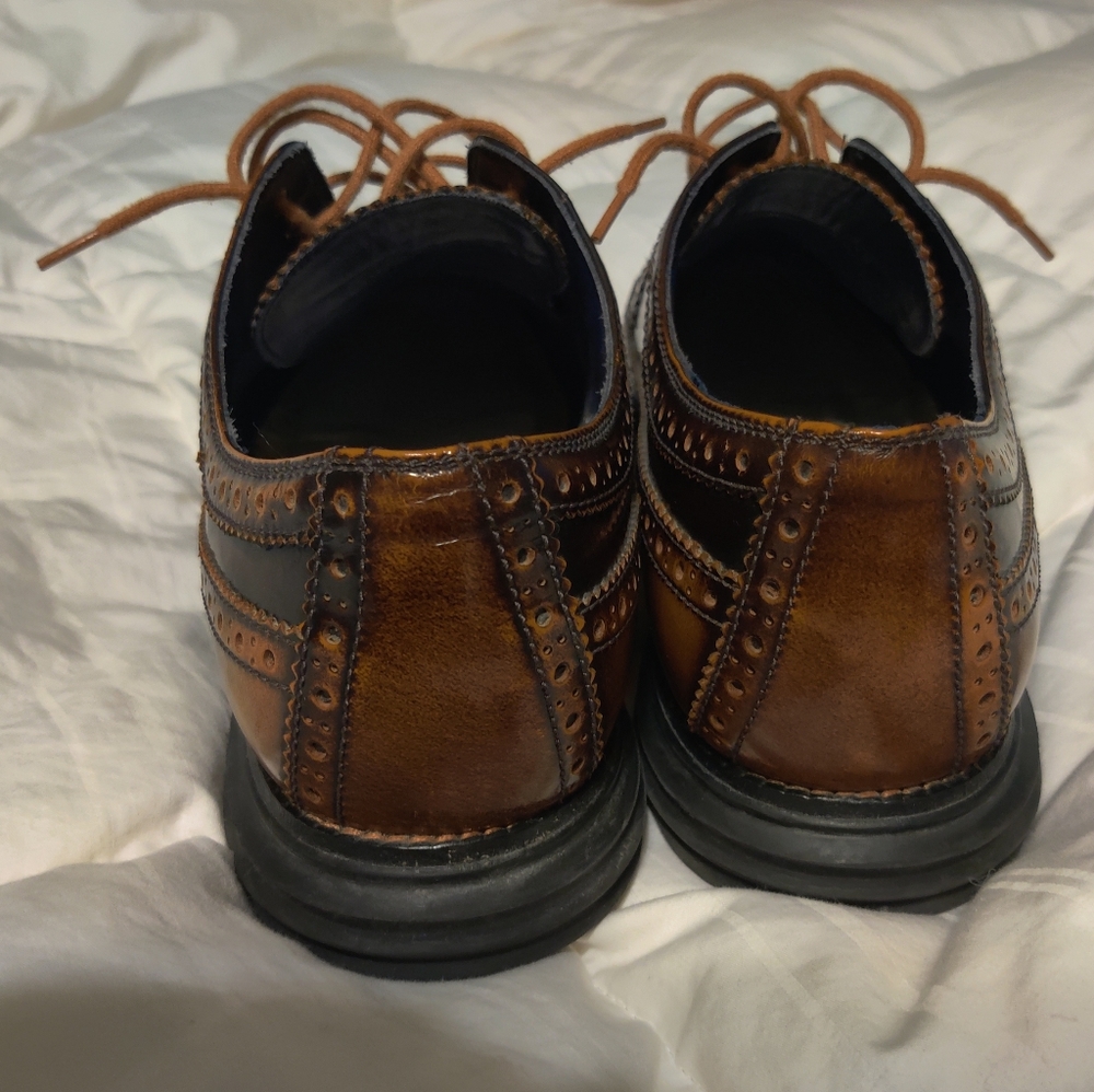 COLE HAAN LUNARGRAND LONG WINGTIP – CAMELLO/BLACK - Picture 3 of 6